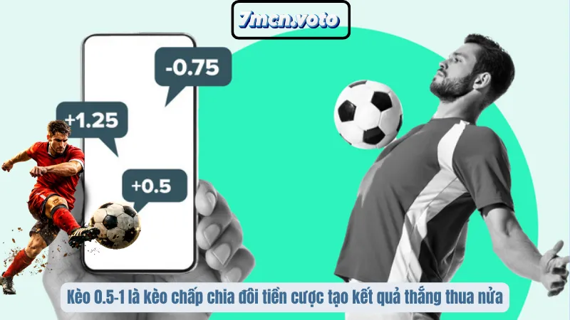 Kèo 0,5 – 1: Hiểu Đúng Tỷ Lệ Để Tránh Mất Tiền Oan 1 Kèo 0.5–1 là kèo chấp chia đôi tiền cược tạo kết quả thắng thua nửa